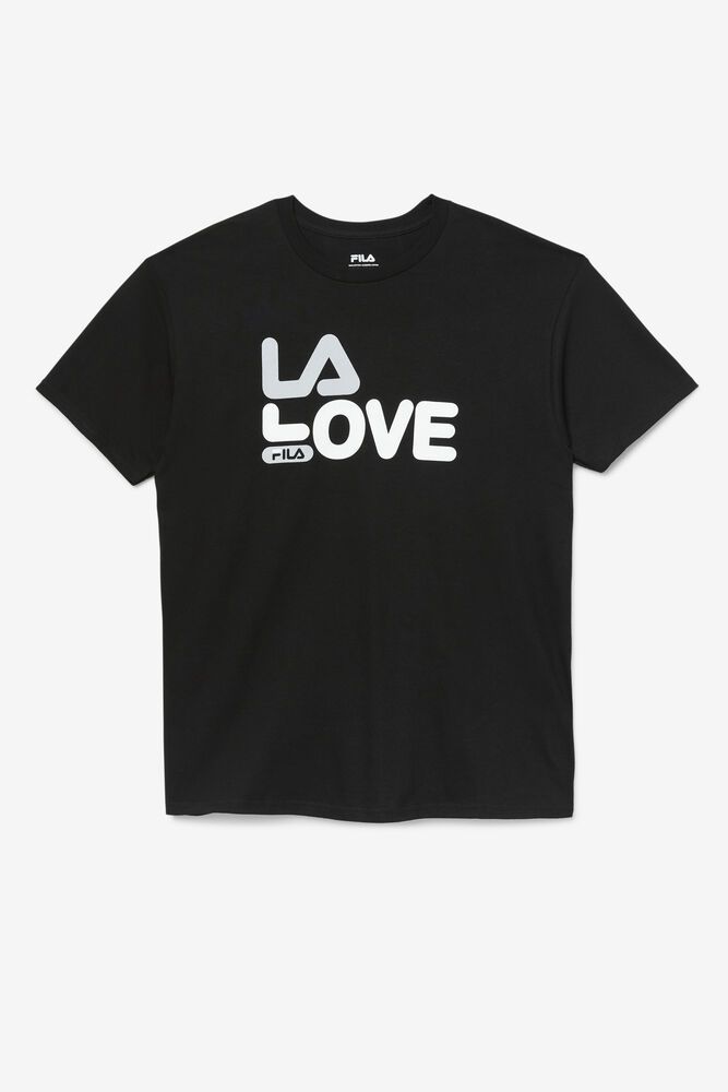 Fila T-Shirt Mens Black - La Love - Philippines 4315928-ED